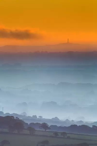 Carn Brea - Misty Morning - Summer - Cornwall - UK