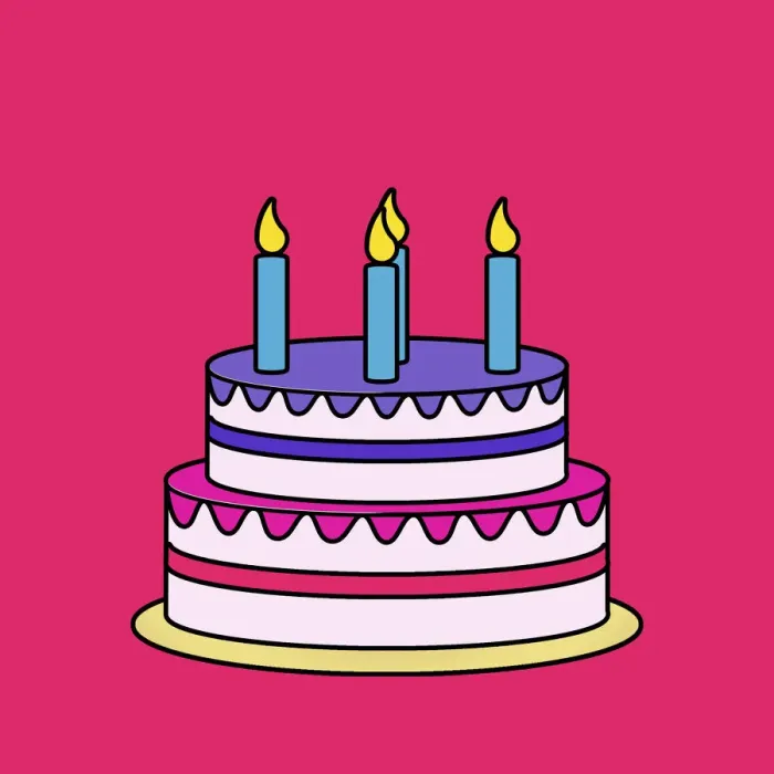 Framed Print : 13131013. Birthday party cake with candles Date Framed Print : 13131013. Birthday party cake with candles Date