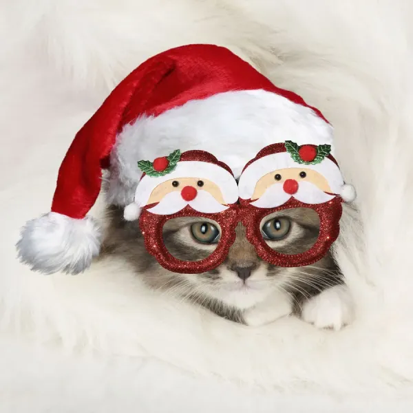 Somali Tabby Kitten Christmas Art Prints, Posters Puzzles