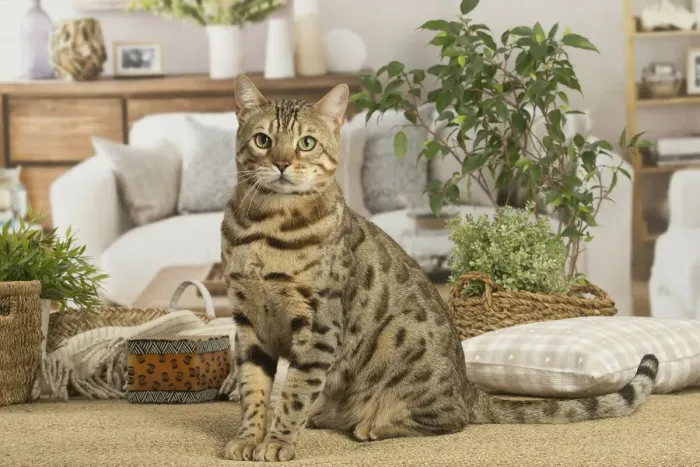 Framed Print : 13131888. Bengal cat indoors Date Framed Print : 13131888. Bengal cat indoors Date