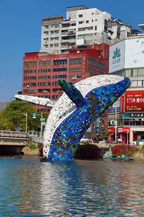 Framed Print : 13132456. Whale in Love ecological art installation in the Love River Framed Print : 13132456. Whale in Love ecological art installation in the Love River