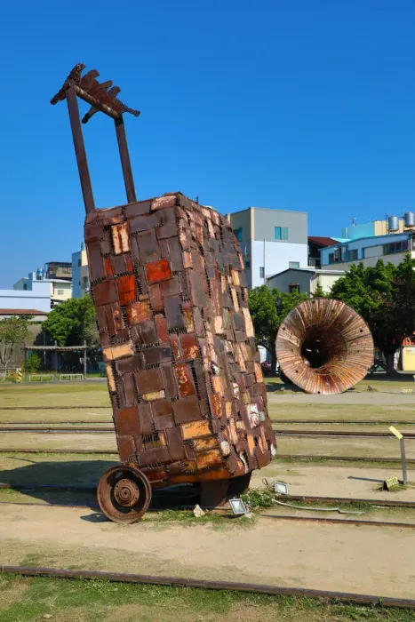 Framed Print : 13132479. Metal art at the Takao Railway Museum by the Pier 2 Art Center Framed Print : 13132479. Metal art at the Takao Railway Museum by the Pier 2 Art Center