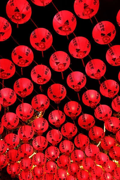 13132493. Red Chinese paper lantern decorations for Chinese New Year