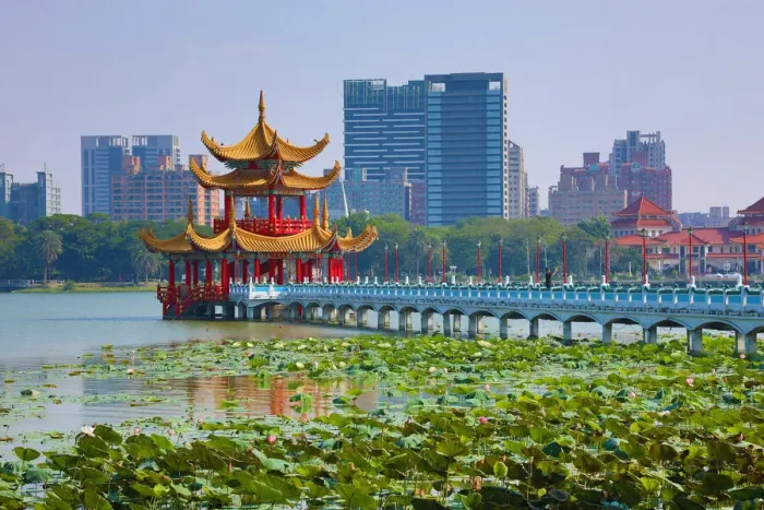 Framed Print : 13132502. Wuliting Pavilion at the Lotus Ponds, Kaohsiung, Taiwan Date