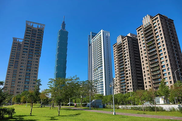 13132514. Taipei 101 skyscraper in Xinyi District, Taipei, Taiwan Date