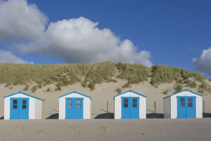 Framed Print : 13132644. Colourful huts at the beach - island of Texel - Netherlands Date Framed Print : 13132644. Colourful huts at the beach - island of Texel - Netherlands Date