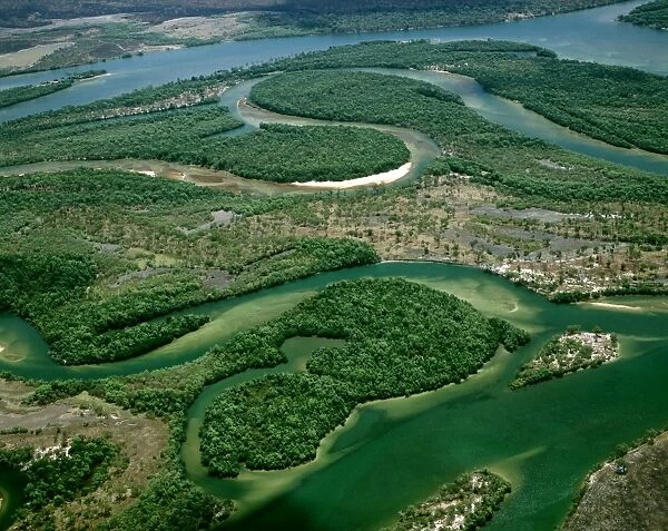 Aerial - Archer River - Gulf of Carpentaria, Cape York Peninsula, Queensland, Australia JPF49961