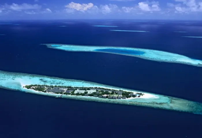 Framed Print : Aerial - Ari Atoll Maldives JLR05187 Framed Print : Aerial - Ari Atoll Maldives JLR05187