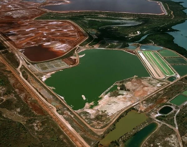 Aerial - Bauxite mine, Gove eastern Arnhemland, Northern Territory, Australia JPF49980