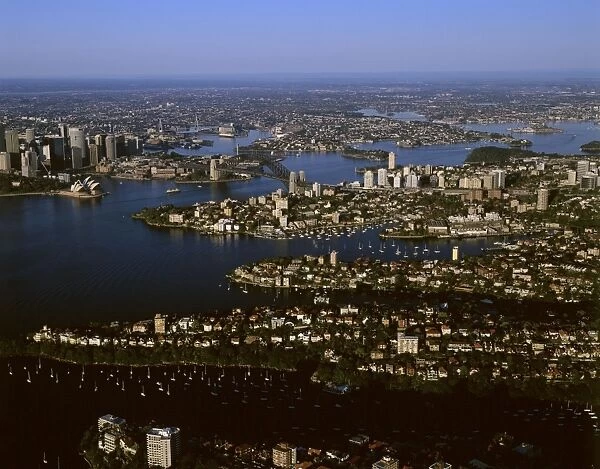 Aerial - Cremorne Point & Mosman Bay Sydney, New South Wales, Australia JPF46914