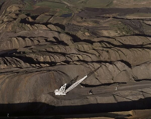 Aerial - Curragh open cut coal mine north of Blackwater, Queensland, Australia JPF52264