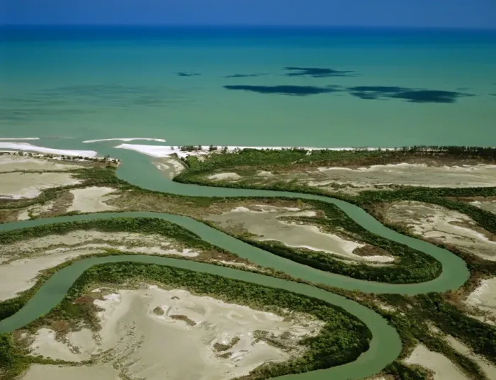 Framed Print : Aerial - Duck Creek - with ox-bows and mangrove-lined river banks, Gulf of Carpentaria, Cape York Peninsula, Queensland, Australia JPF50097 Framed Print : Aerial - Duck Creek - with ox-bows and mangrove-lined river banks, Gulf of Carpentaria, Cape York Peninsula, Queensland, Australia JPF50097