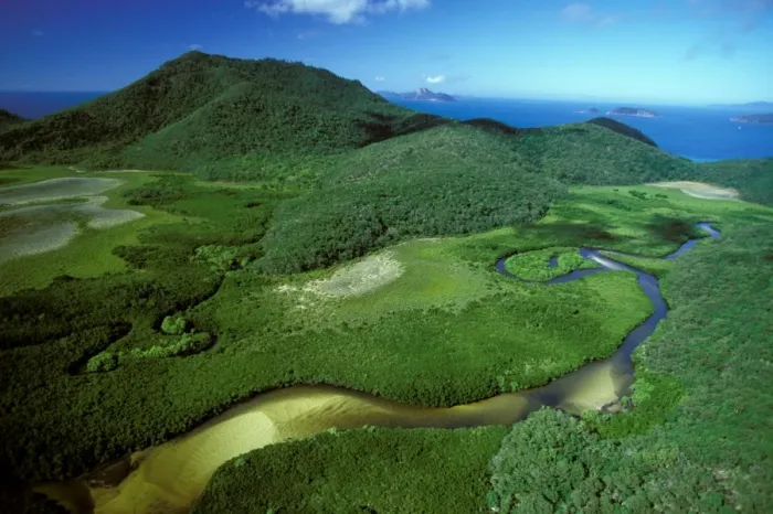 Framed Print : Aerial - Hill Inlet with mangroves, Whitsunday Island Whitsunday Group, Great Barrier Reef Marine Park (World Heritage Area), Queensland, Australia JPF34556 Framed Print : Aerial - Hill Inlet with mangroves, Whitsunday Island Whitsunday Group, Great Barrier Reef Marine Park (World Heritage Area), Queensland, Australia JPF34556