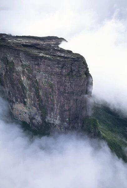 Aerial image of Tepuis, Venezuela South America: Mount Kukenaam (Kukenan, Kukenan, Cuguenan)