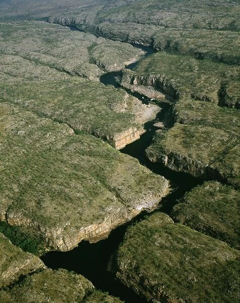 Aerial - Katherine Gorge Nitmiluk National Park, Northern Territory, Australia JPF47937
