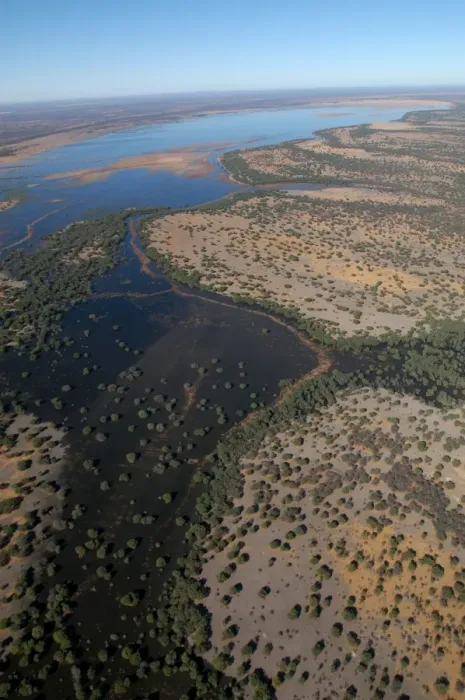 Framed Print : Aerial of Lake Ngami Botswana Africa Framed Print : Aerial of Lake Ngami Botswana Africa