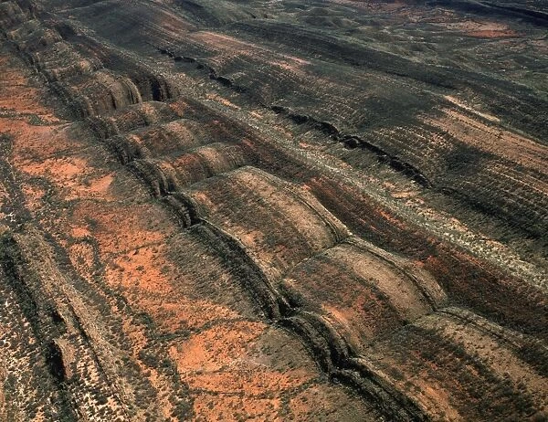 Aerial: MacDonnell ranges near Finke Gorge, Northern Territory, Australia JPF43849