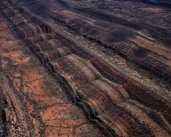 Aerial: MacDonnell ranges near Finke Gorge, Northern Territory, Australia JPF43850