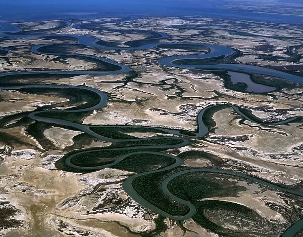 Aerial - McArthur River delta, Gulf of Carpentaria Northern Territory, Australia JPF46824