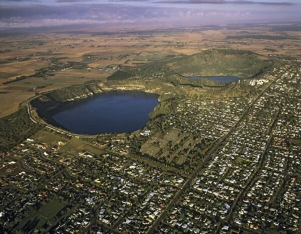 Aerial - Mount Gambier and Blue Lake South Australia JPF49542