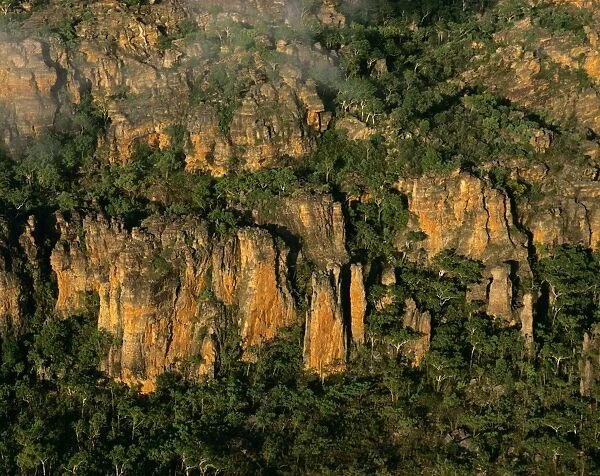 Aerial - Mt Brockman, part of Arnhem Land Escarpment Stone Country: sandstone: kombolgie formation, early Proterozoic, 1700MA, detached part of Arnhem Land escarpment, Kakadu National Park (World Heritage Area), Northern Territory