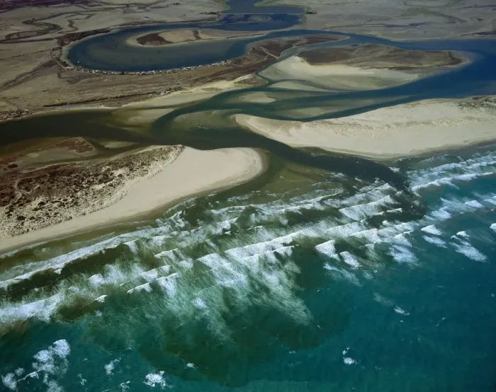 Framed Print : Aerial - Murray River mouth, with Sir Richard Peninsula & Younghusband Peninsula South Australia JPF49635 Framed Print : Aerial - Murray River mouth, with Sir Richard Peninsula & Younghusband Peninsula South Australia JPF49635