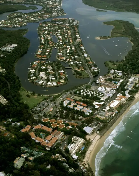 Framed Print : Aerial - Noosa: Heads, main beach & Sound - Sunshine Coast, Queensland, Australia JPF48317 Framed Print : Aerial - Noosa: Heads, main beach & Sound - Sunshine Coast, Queensland, Australia JPF48317
