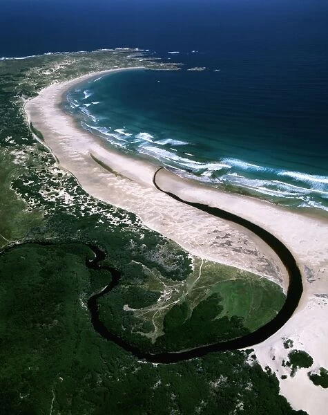 Aerial - Sandy Cape - Arthur Pieman Protected Area, Tasmania, Australia JPF49284