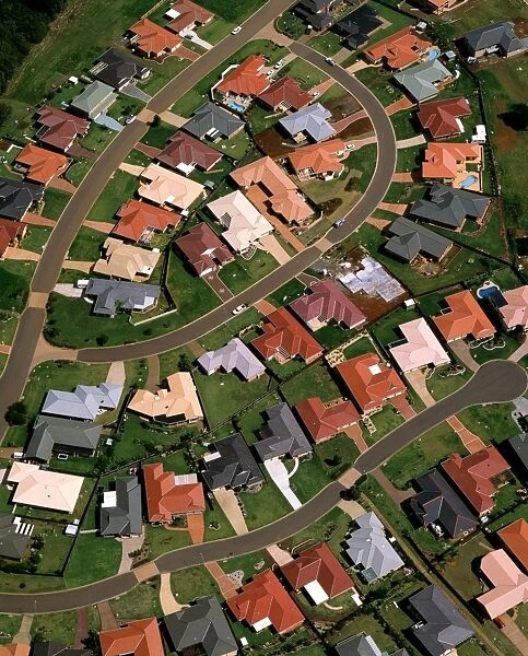 Aerial - Suburban housing development - Port Macquarie, New South Wales, Australia JPF52917
