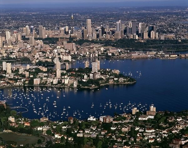 Aerial - Sydney - with Double Bay in foreground Sydney, New South Wales, Australia JPF47089