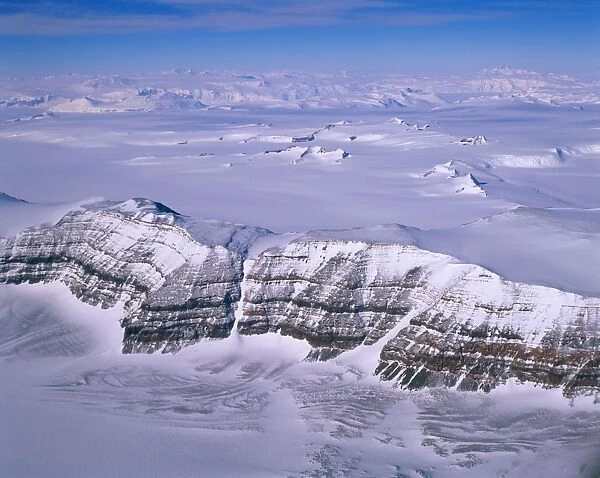 Aerial - Transactartic Mountains, Admiralty Mountains Victoria Land, Antarctica JPF48800