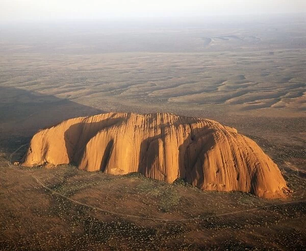 Aerial - Uluru  /  Ayers rock - Uluru-Kata Tjuta National Park (World Heritage Area), Northern Territory, Australia JLR04767