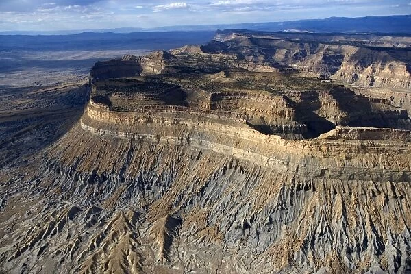 Aerial view of the Book Cliffs - looking north, Between Grand Junction, Colorado, and Green River, the Book Cliffs run roughly in an East-West direction