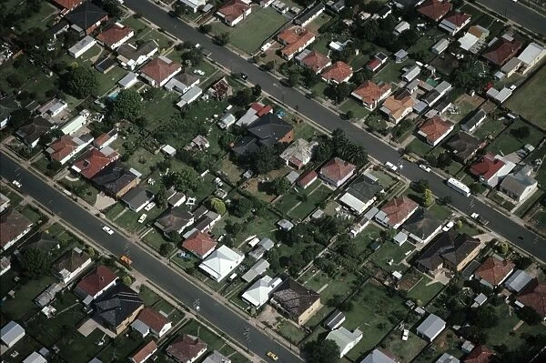 Aerial view of Campbelltown Greater Sydney, New South Wales, Australia JPF09410