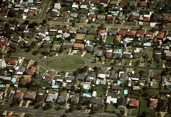 Aerial view of Campbelltown Greater Sydney, New South Wales, Australia JPF09411