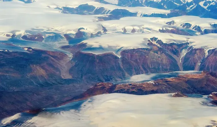 Framed Print : Aerial view of Greenland Date: 03-08-2019