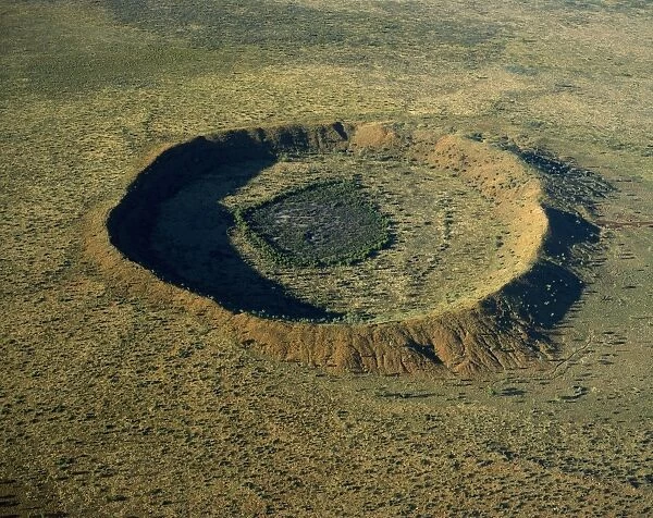 Aerial - Wolfe Creek meteor crater - 25 million years old, Wolfe Creek Crater National Park, Kimberley region, Western Australia JPF43539