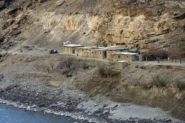Afghanistan - small cottage - Pamir mountain at the border of Tajikistan