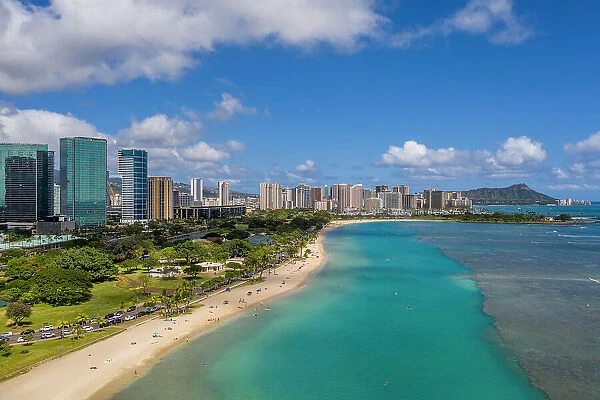 Ala Moana Beach Park, Honolulu, Oahu, Hawaii Date: 08-04-2021