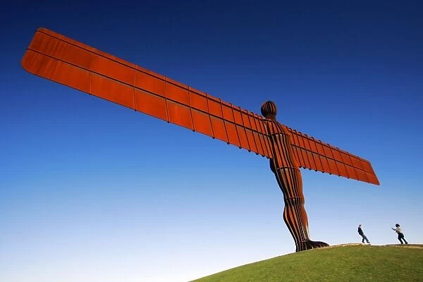Picture Modern Art Stature Sculpture The Angel of the North Framed Print 