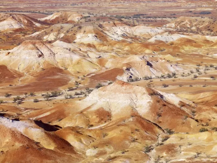 Framed Print : Anna Creek Painted Hills - The Anna Creek Painted Hills is a spectacular and recently discovered section of the pristine Breakaways country in the far north of South Australia