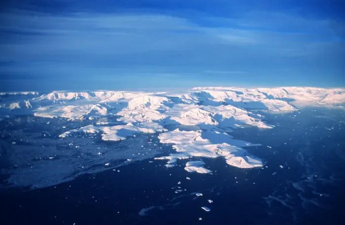 Framed Print : Antarctica - aerial view of Hughes Bay and west side of Antarctic Peninsula - Gerlache Strait in foreground and the peninsula in background AU-869 Framed Print : Antarctica - aerial view of Hughes Bay and west side of Antarctic Peninsula - Gerlache Strait in foreground and the peninsula in background AU-869