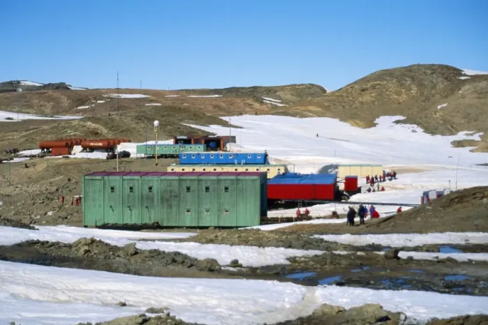 Framed Print : Antarctica Zhongshan Chinese base, Larsemann Hills, Antarctica