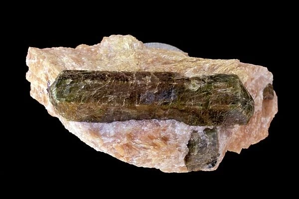 Apatite - Ca5(PO4)3F - Yates mine - Otter lake - Quebec - Canada - Used in the production of phosphate fertilizers and the production of salts of phosphoric acid and phosporous - a common mineral