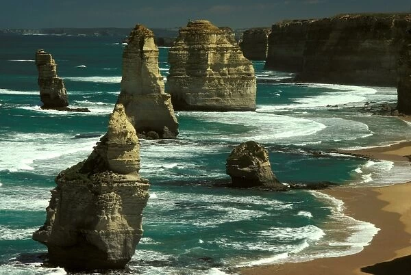 The Twelve Apostles - stack in foreground collapsed in 2005 Port Campbell National Park, Victoria, Australia JPF01559