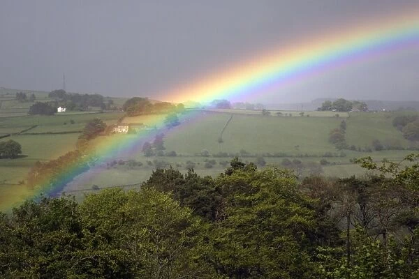 April Rainbow - West Allen river valley, beside Allendale Northumberland, England
