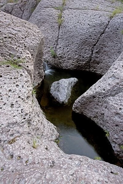 Aravaipa Canyon Wilderness - Boulders in creek - Located about 50 miles northeast of Tucson - Noted for its desert stream, majestic cliffs and bighorn sheep - An 11 mile long canyon that cuts through the north end of Galiuro Mountains - Federal