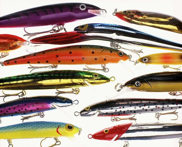 Artificial Fishing Lures thin minnows For sale as Framed Prints