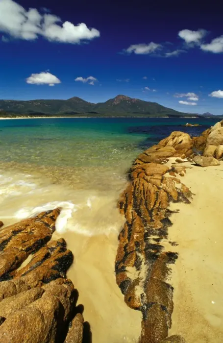 Framed Print : Australia - Freycinet Peninsula & Promise Bay from Hazards Beach Freycinet National Park, Tasmania, Australia. MPM00345 Framed Print : Australia - Freycinet Peninsula & Promise Bay from Hazards Beach Freycinet National Park, Tasmania, Australia. MPM00345