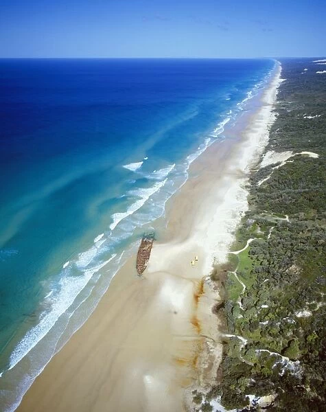 Australia - Maheno wreck Maheno Beach, Fraser Island, Great Sandy National Park, Queensland, Australia